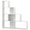 Costway 1/2 PCS 4-Tier Bookshelf with 6 Storage Cubes 64" Tall Modern Geometric Stair Bookcase
